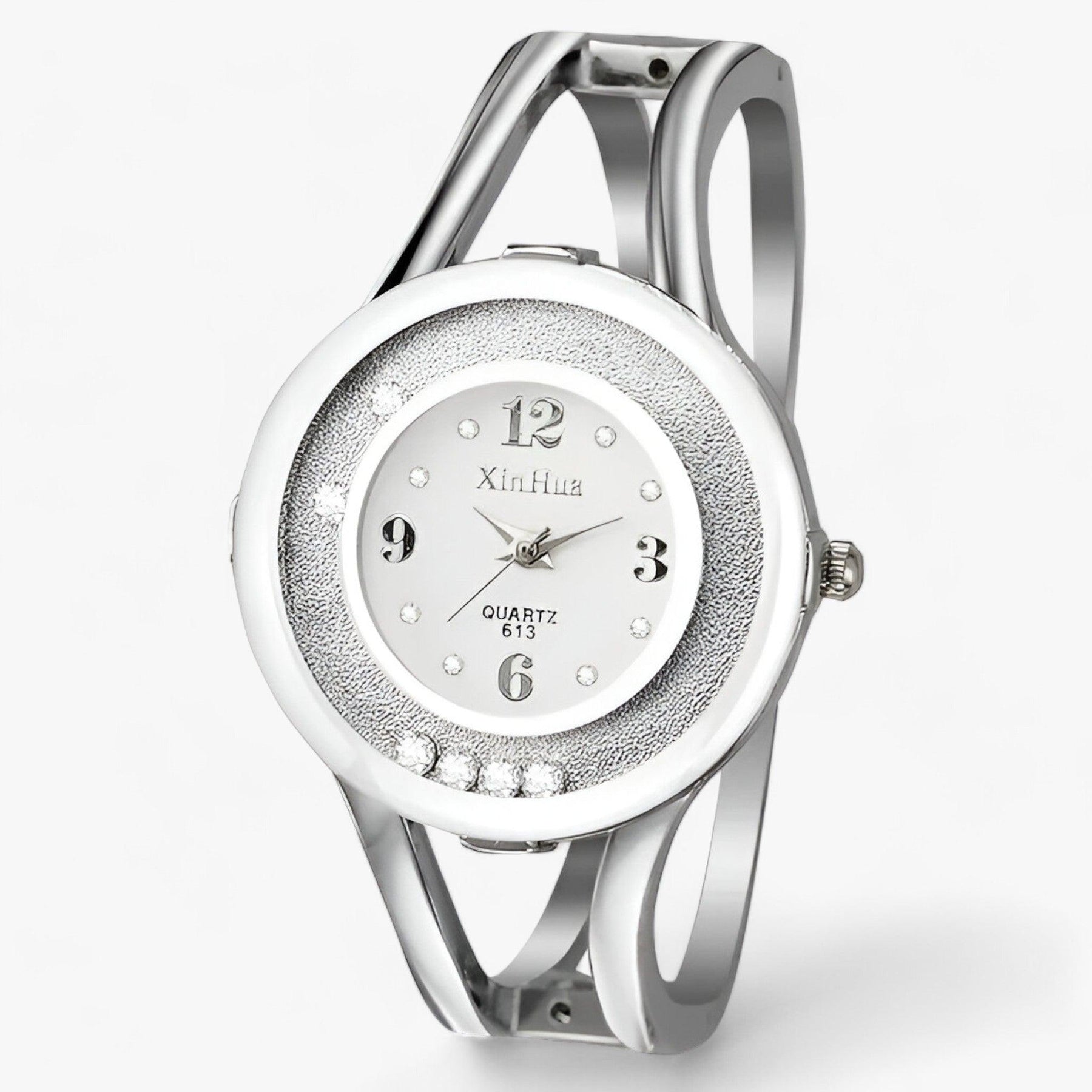 watches : Chiara | Modieuze Bangle Horloge - Elegant en Stijlvol voor Dames in Wit van Pantinoshop