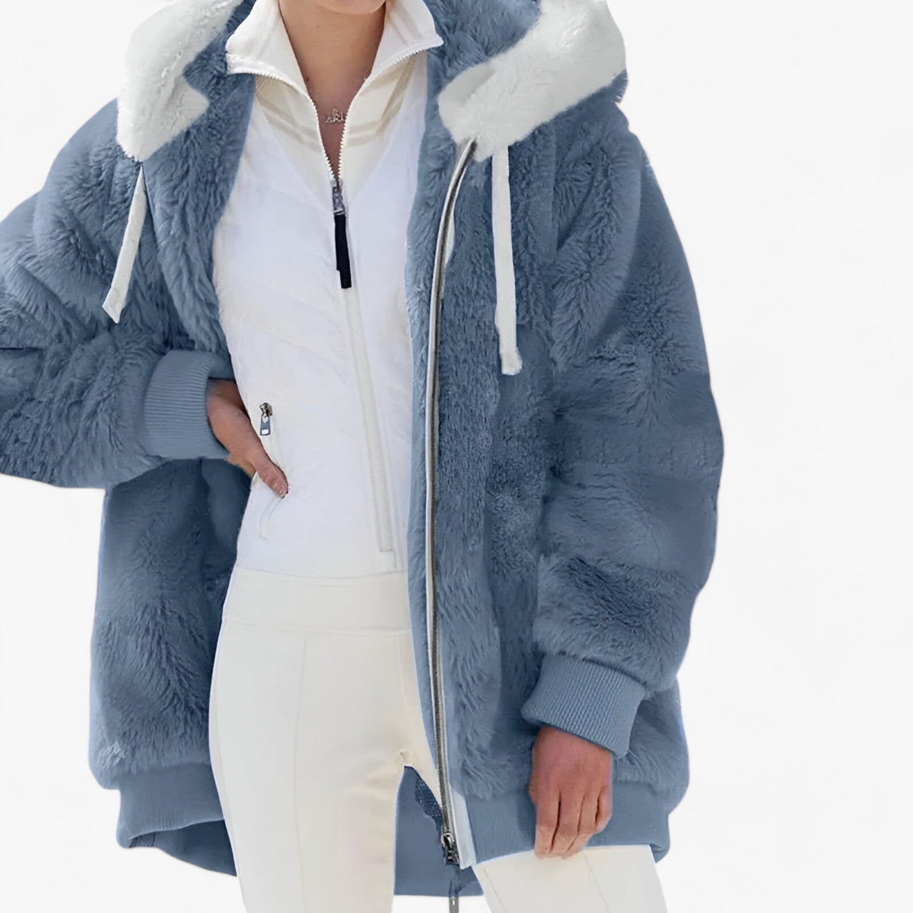 men's fashion : Miel | Fleece Hoodie - Comfortabele Warmte voor de Winter in Blauw van Pantinoshop