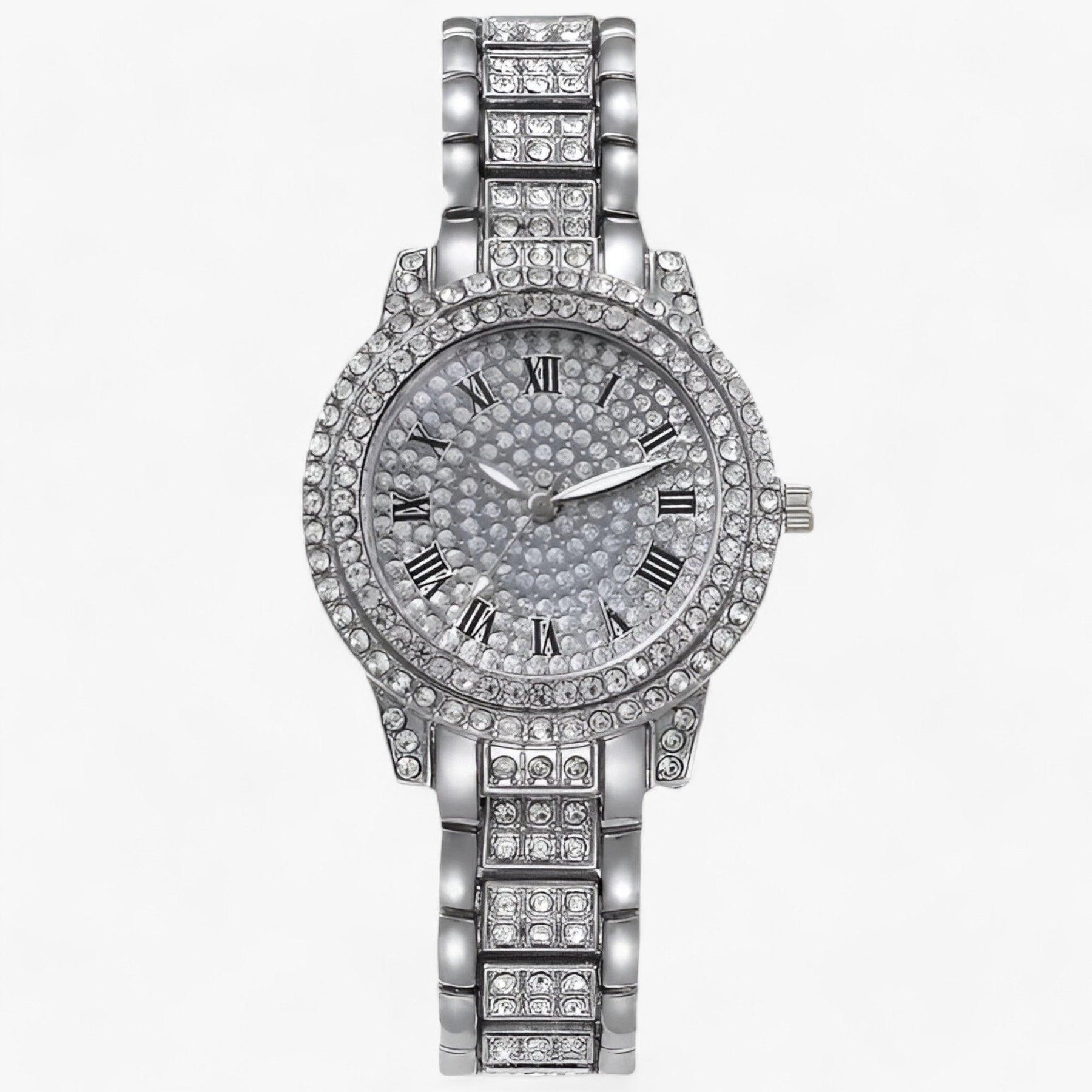 Sasha | Luxe Horloge met Volledige Diamanten - Elegant en Modieus voor Dames - €25 : Sasha | Luxe Horloge met Volledige Diamanten - Elegant en Modieus voor Dames in Zilver van Pantinoshop