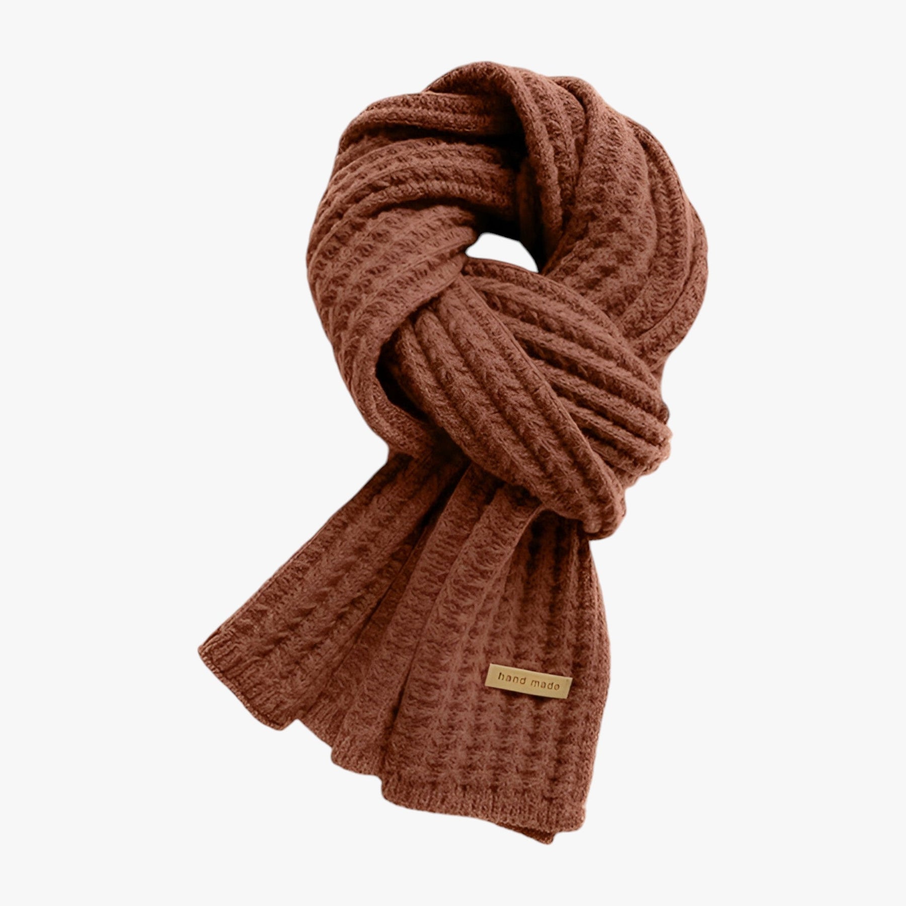 men's fashion : Rylie | Gebreide thermische sjaal voor de winter - Ultieme bescherming tegen de kou in Caramel One Size van Pantino