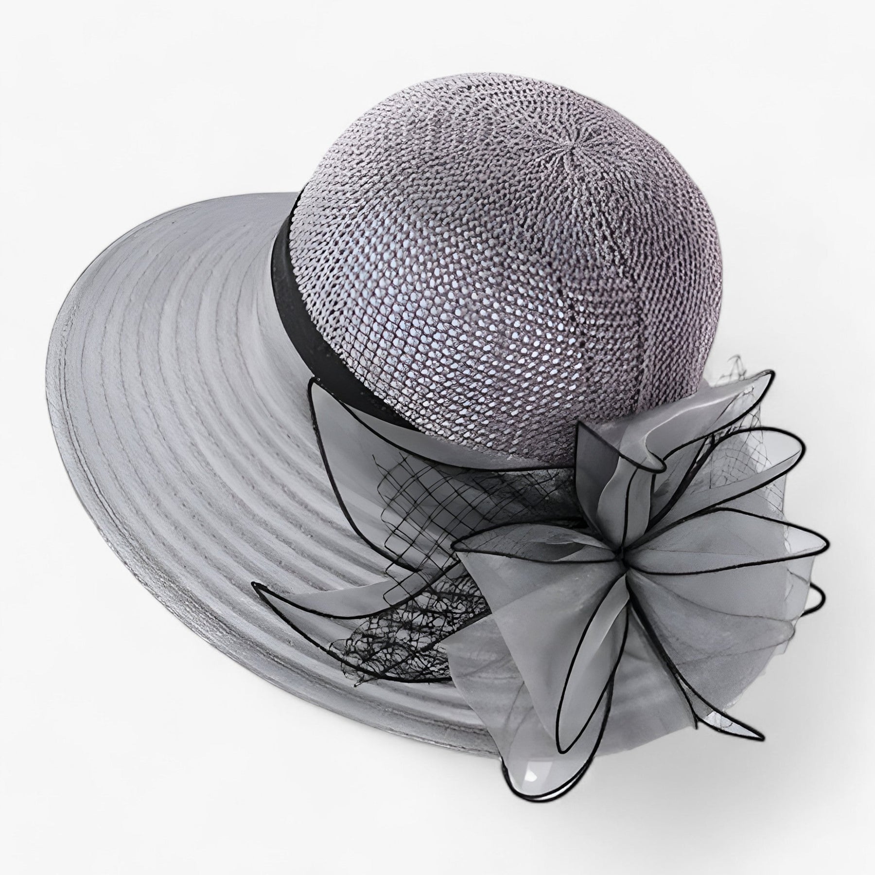 accessories : LUNA | Stijlvolle dameshoed - Brede rand voor bescherming tegen de zon in Grijs van Pantinoshop