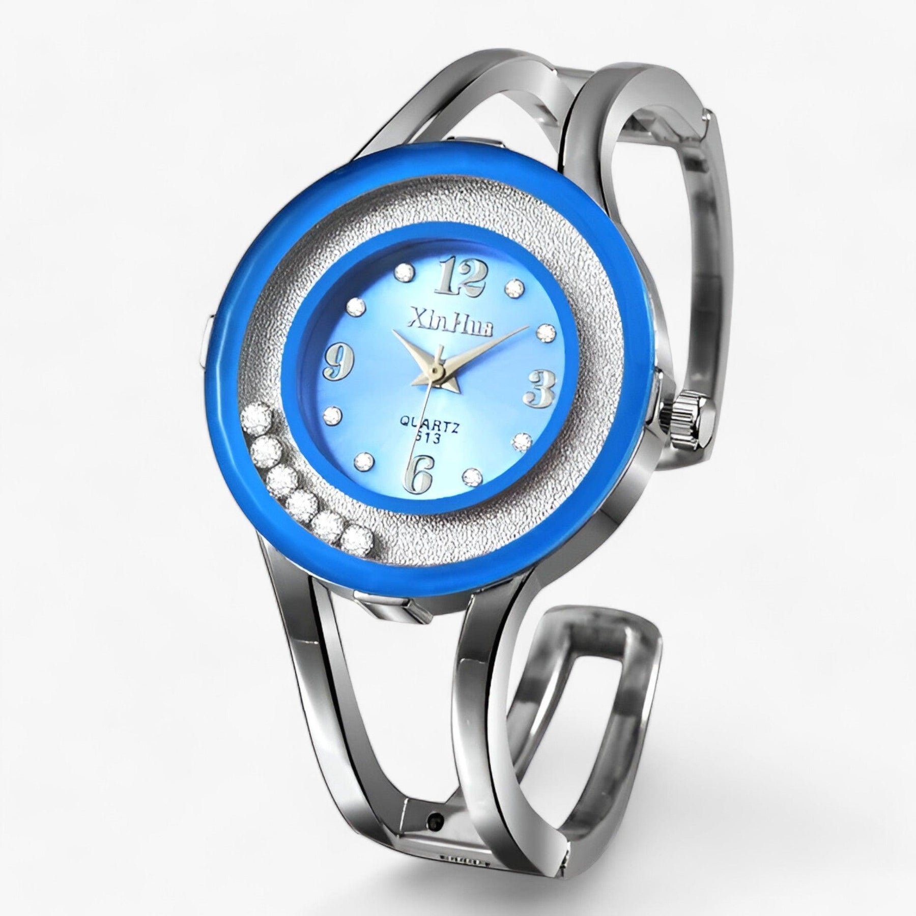 watches : Chiara | Modieuze Bangle Horloge - Elegant en Stijlvol voor Dames in Hemelblauw van Pantinoshop