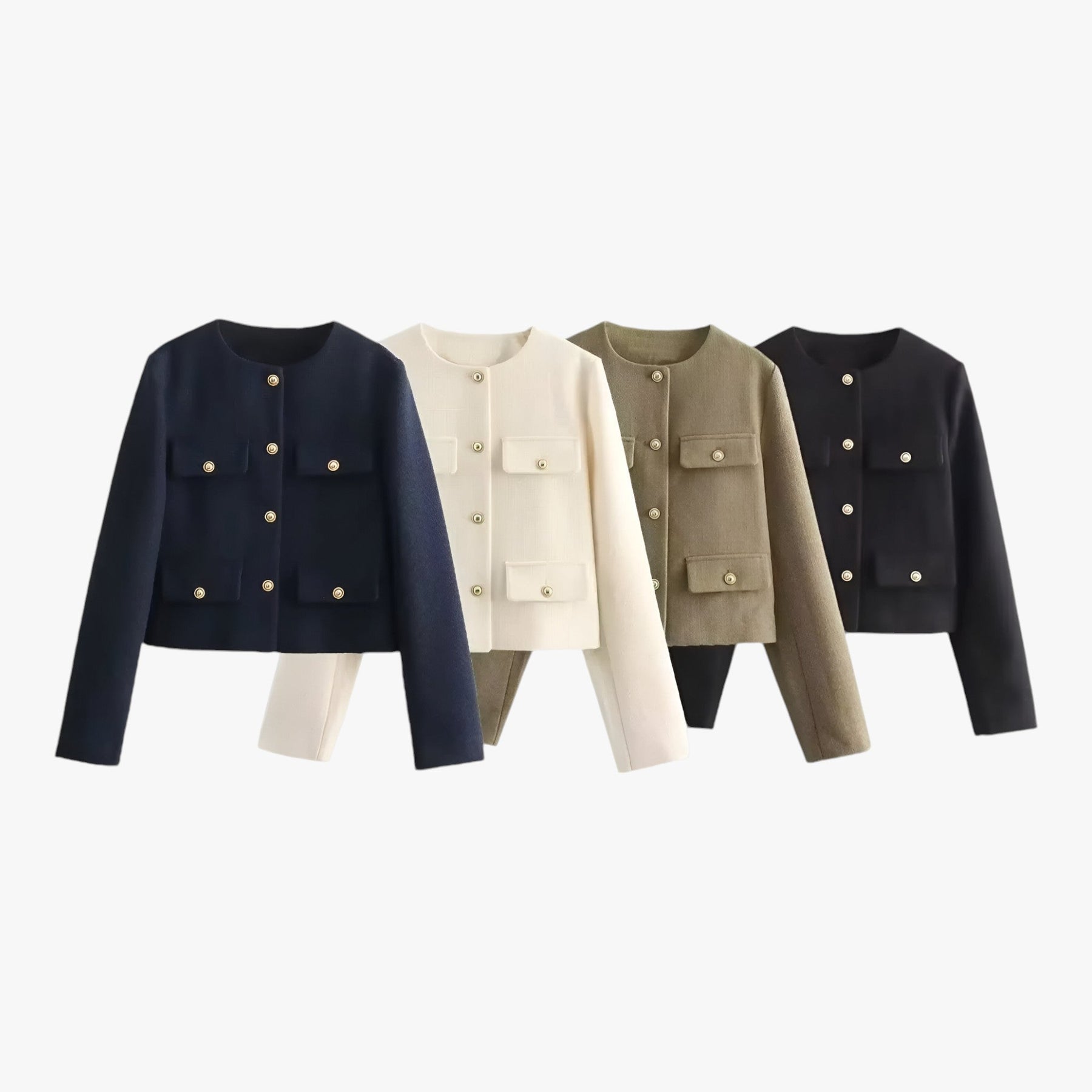 men's fashion : Isabelle | Crop-Jacke van Tweed - Elegante Franje-details voor de Herfst in van Pantino