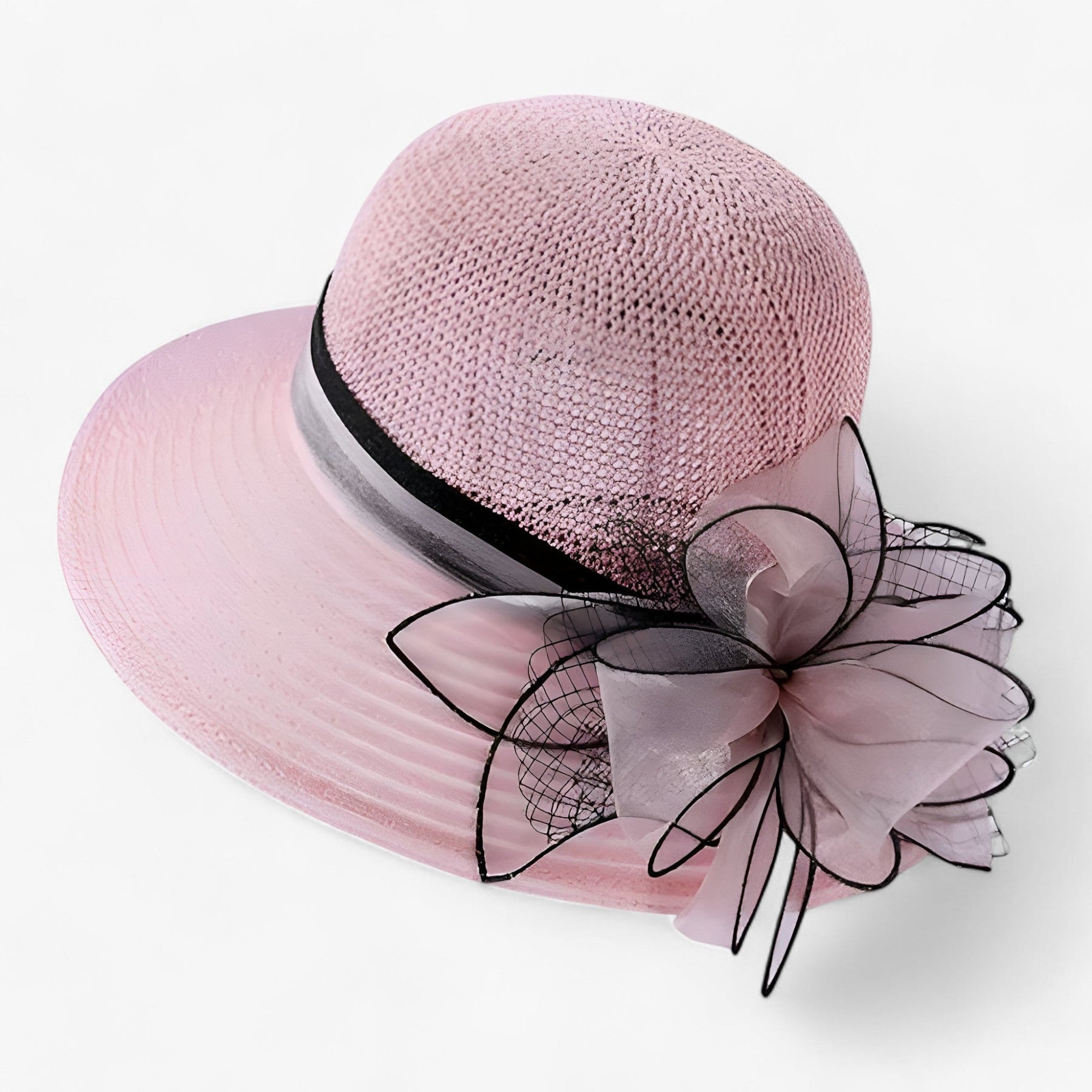 accessories : LUNA | Stijlvolle dameshoed - Brede rand voor bescherming tegen de zon in Roze van Pantinoshop