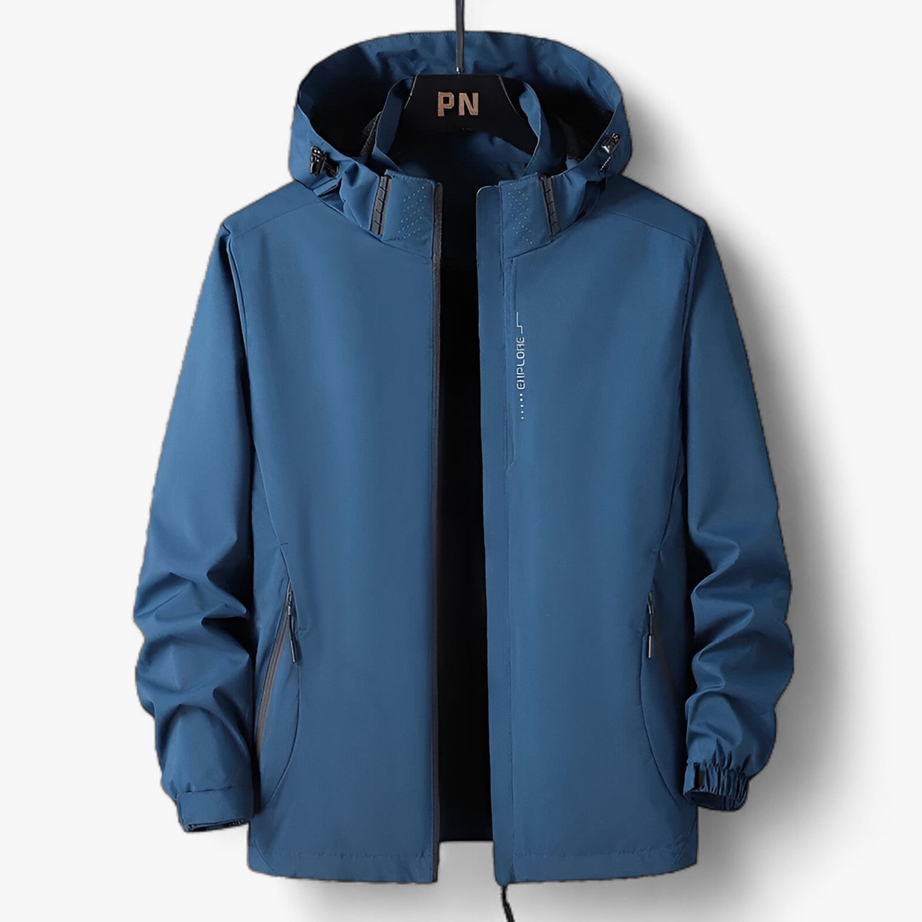 outdoor equipment : Oliver | Grote Maten Kapuzenshirt - Waterdichte Windbreaker voor Buitenavonturen in Petrolblauw van Pantinoshop