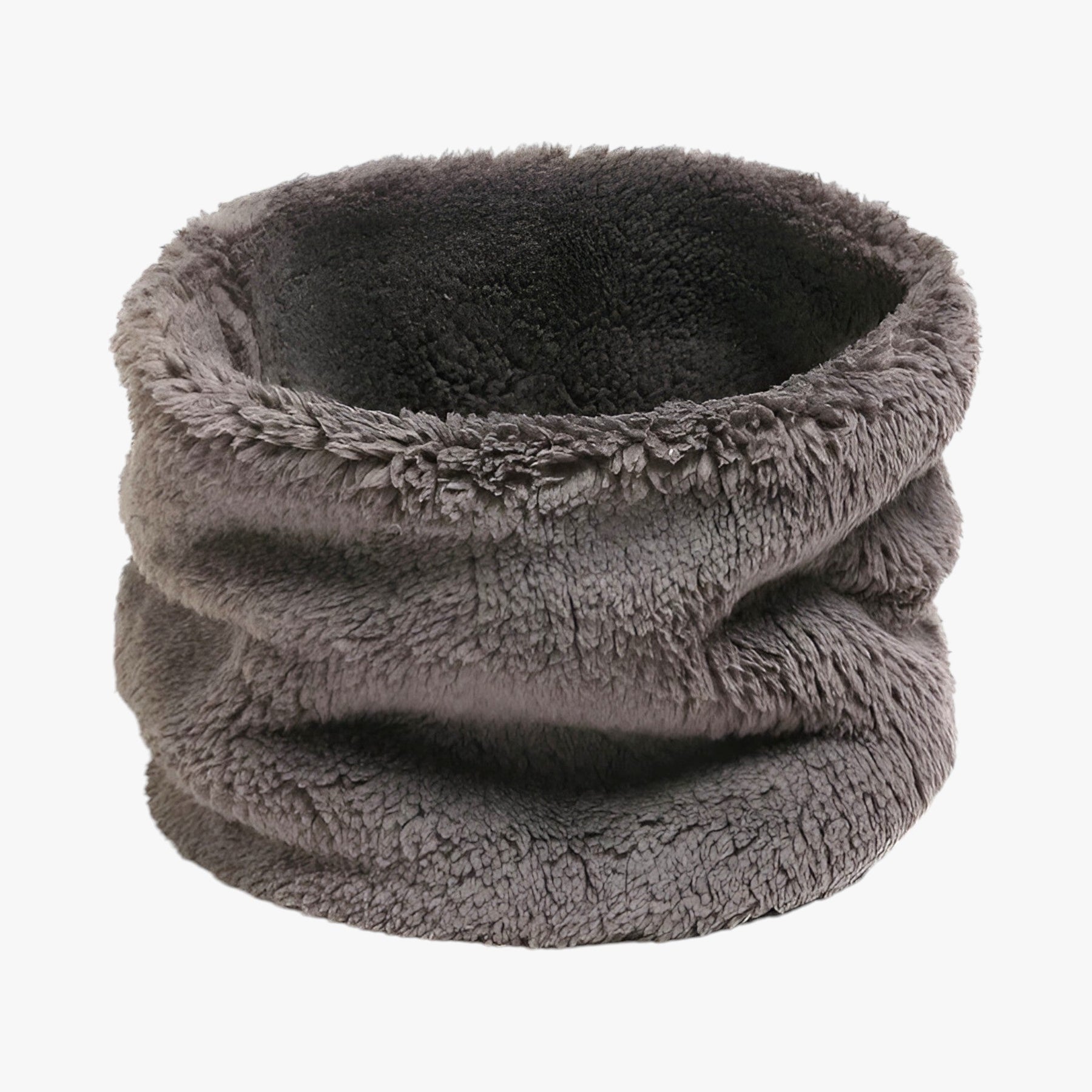 accessories : Elsie | Infinity-sjaal van nepbont - Zachte warmte bestand tegen de kou in Grijs 25x14cm van Pantino