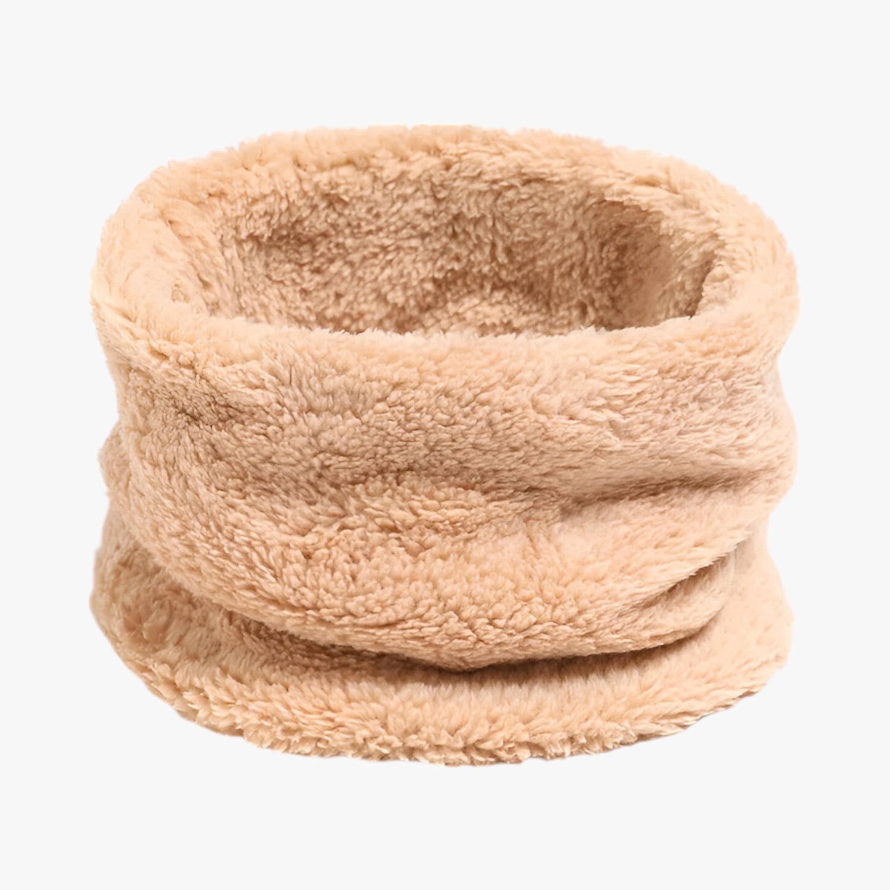 accessories : Elsie | Infinity-sjaal van nepbont - Zachte warmte bestand tegen de kou in Kaki 25x14cm van Pantino