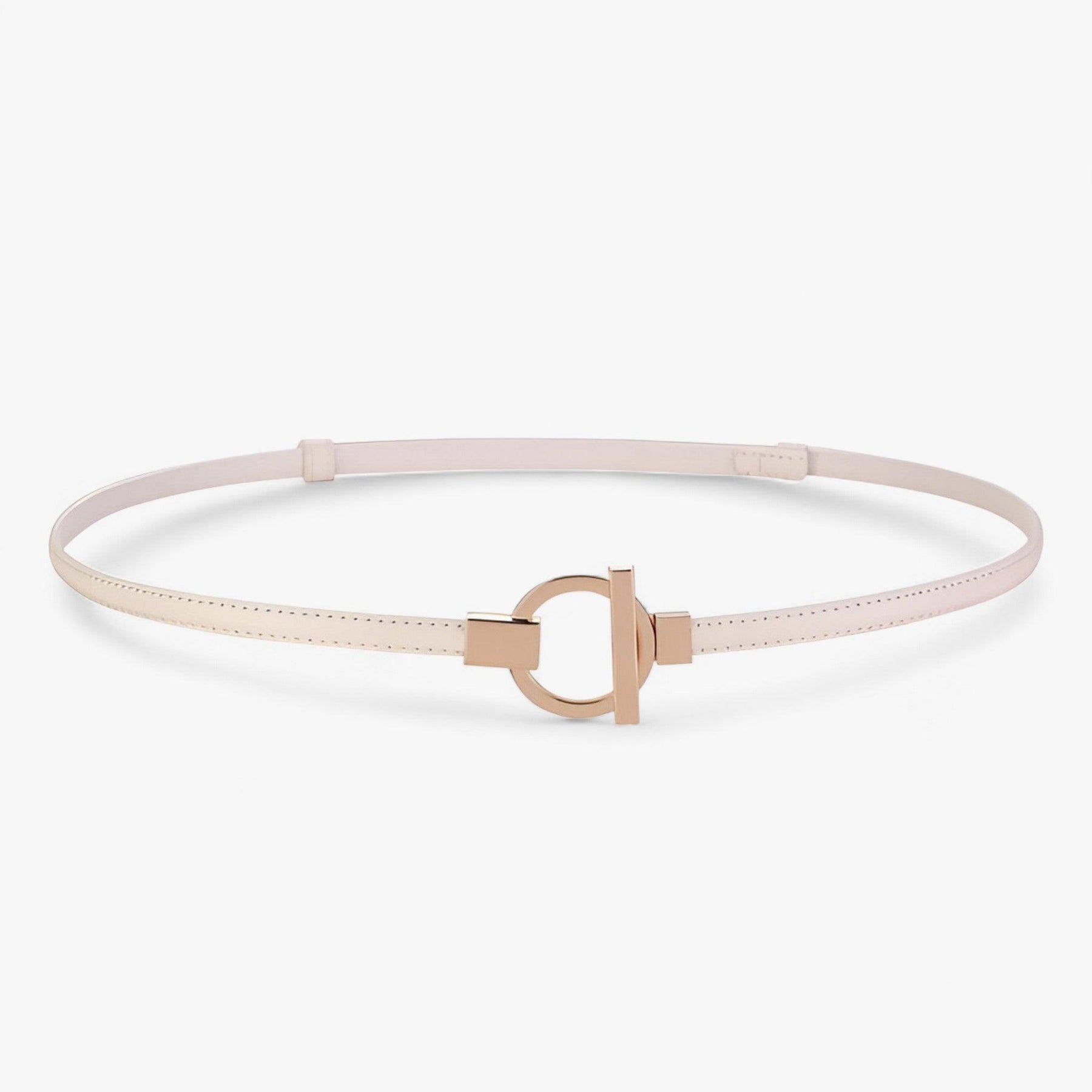 accessories : ISABELLA | Elegante Riem - Veilige Pasvorm met Gouden Gesp in Wit 97cm van Pantinoshop