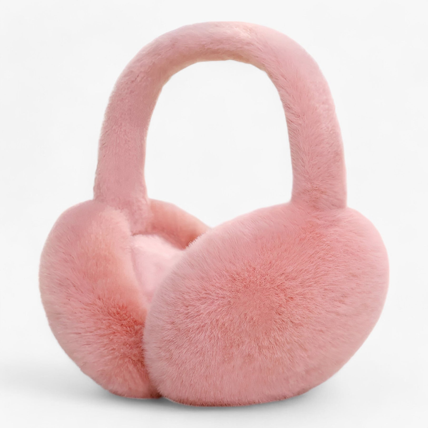 accessories : Mila | Zachte pluche oordopjes - Bescherming tegen de kou in Donkerroze van Pantino