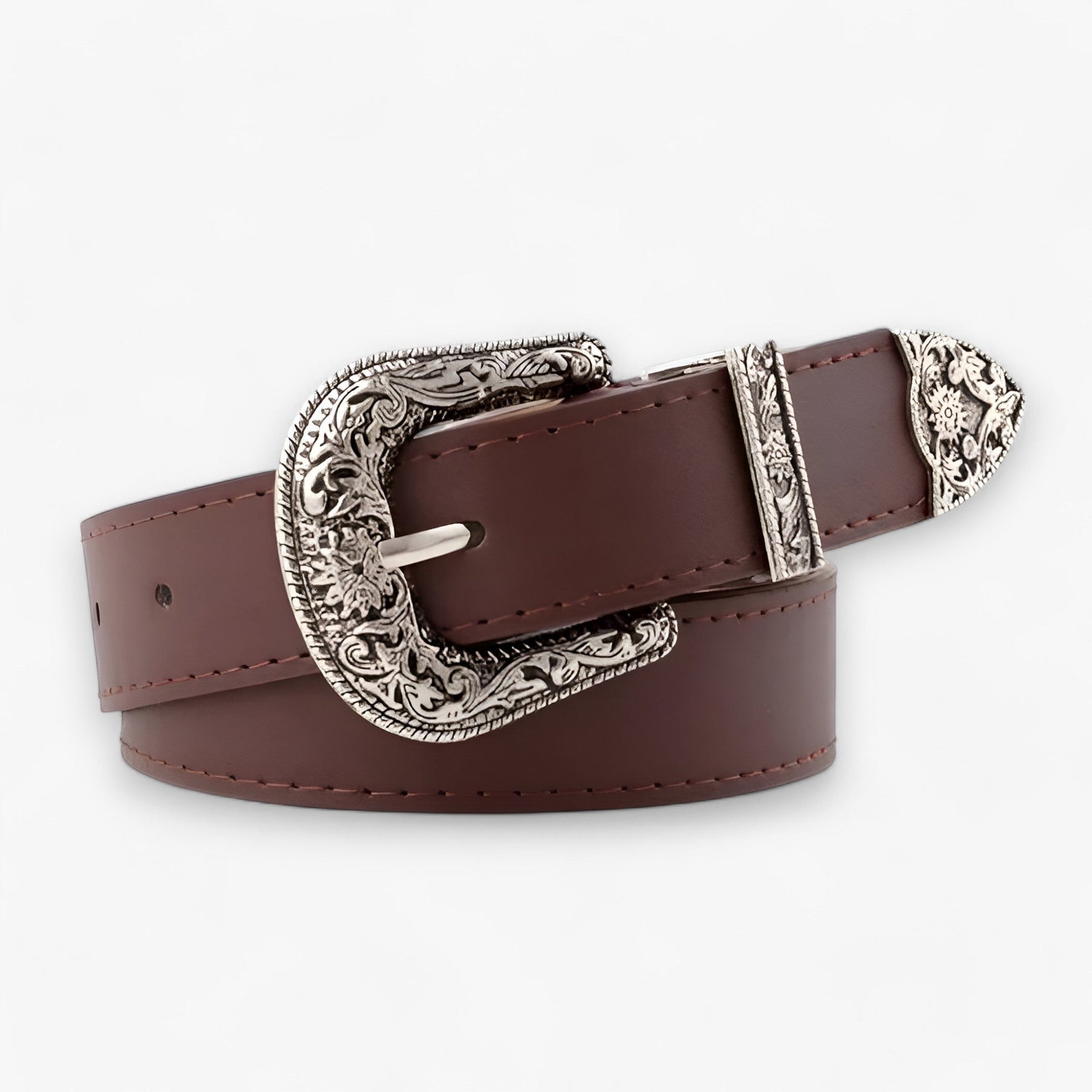 men's fashion : MAVEN | Stilet leren riem - Vintage-stijl & duurzaamheid in Bruin 2.8 cm van Pantinoshop
