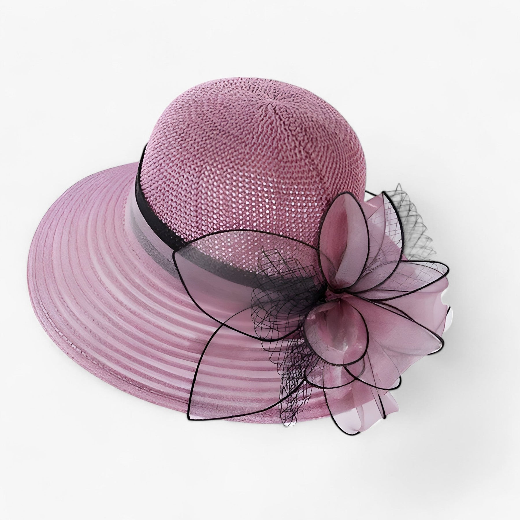 accessories : LUNA | Stijlvolle dameshoed - Brede rand voor bescherming tegen de zon in Paars van Pantinoshop
