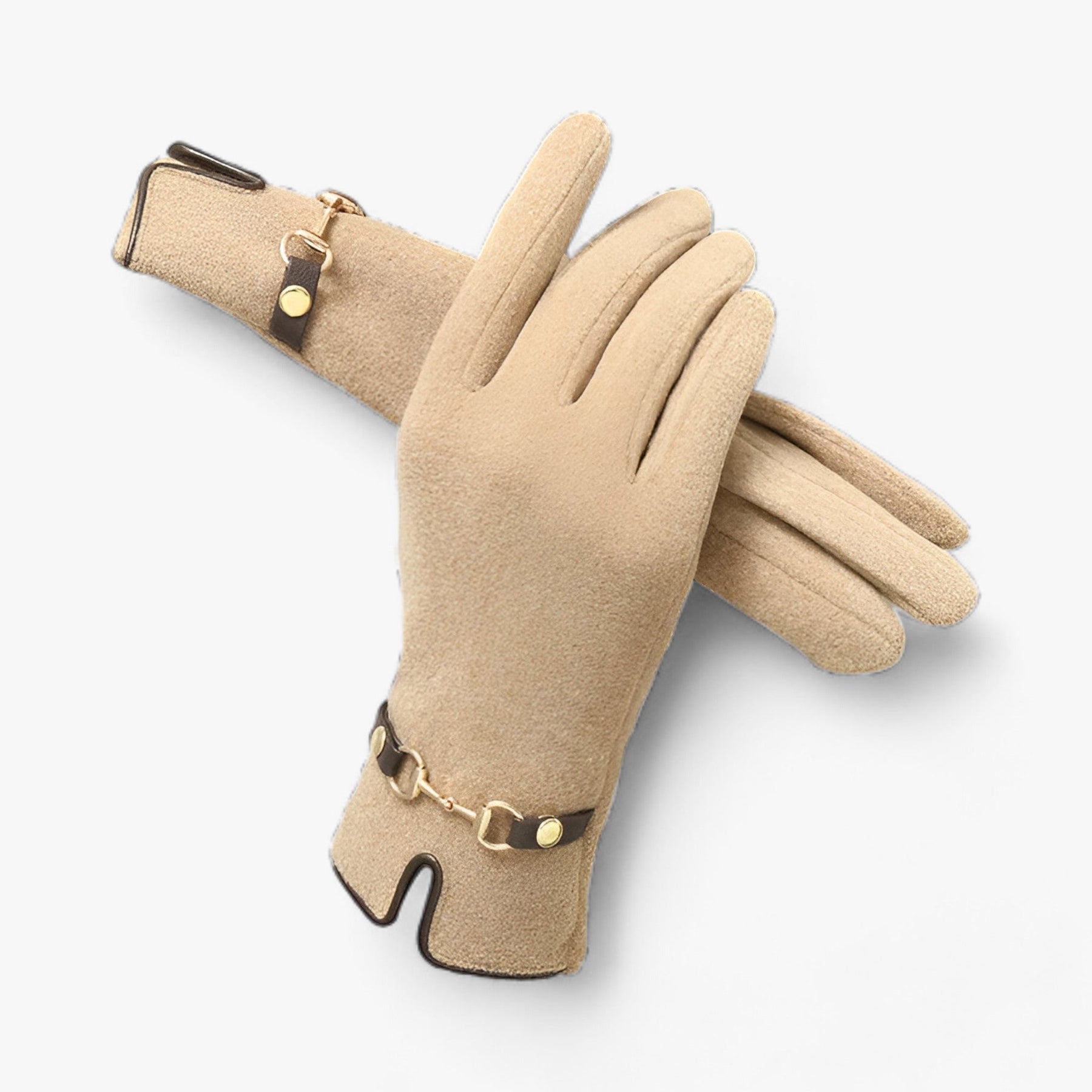 men's fashion : FrostElegance | Winter Touchscreen Handschoenen - Warm & Stijlvol Comfort in Khaki Eén maat van Pantino