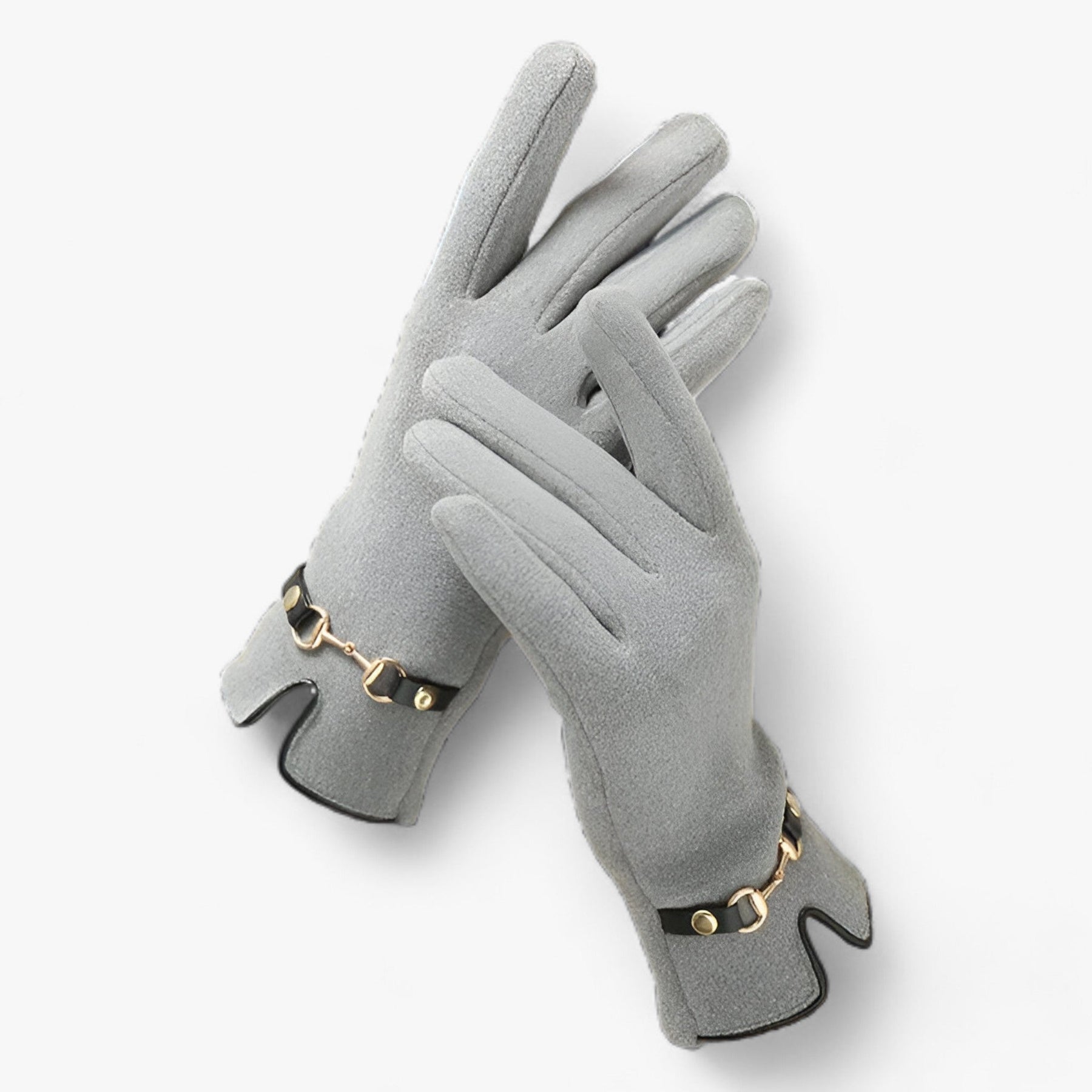 men's fashion : FrostElegance | Winter Touchscreen Handschoenen - Warm & Stijlvol Comfort in Grijs Eén maat van Pantino