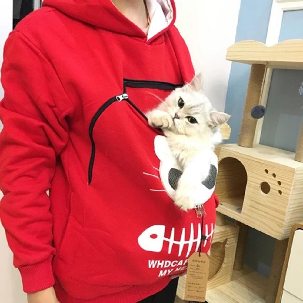 pets : Gezellige Hoodie met Zak voor Knuffelen met Huisdieren in van Pantino