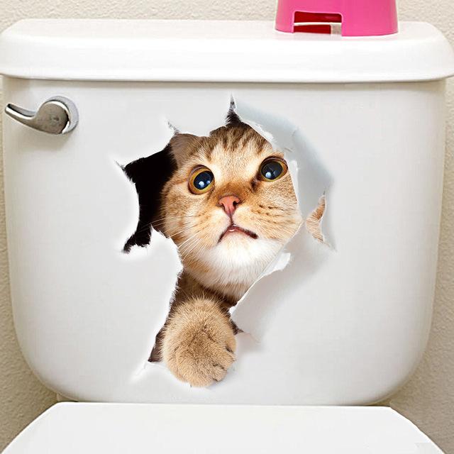 home & garden : 3D Kat Sticker Muursticker in Katze1 van Pantino