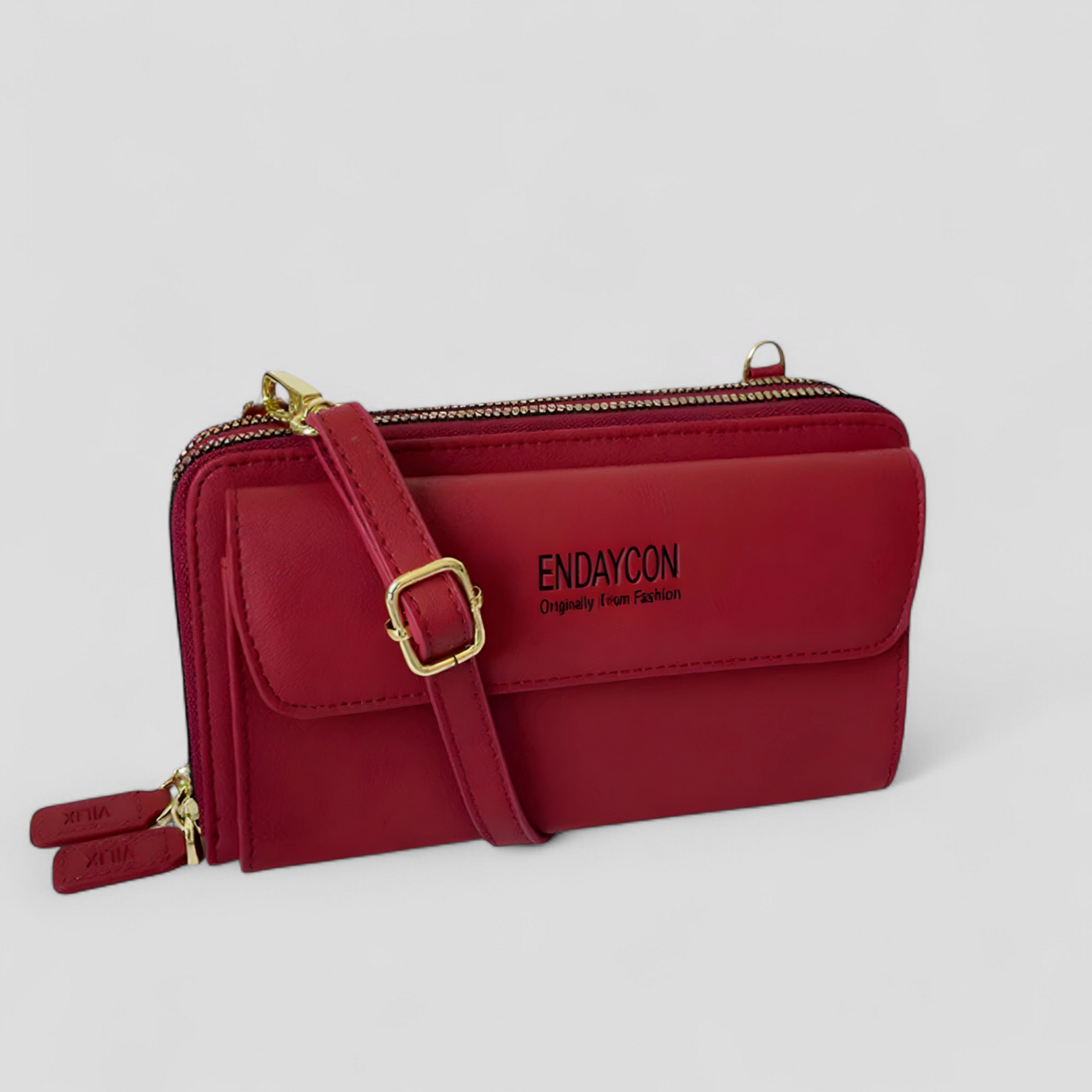 bags : EviBella | Compact Telefoontasje in Bordeaux Rood van Pantino