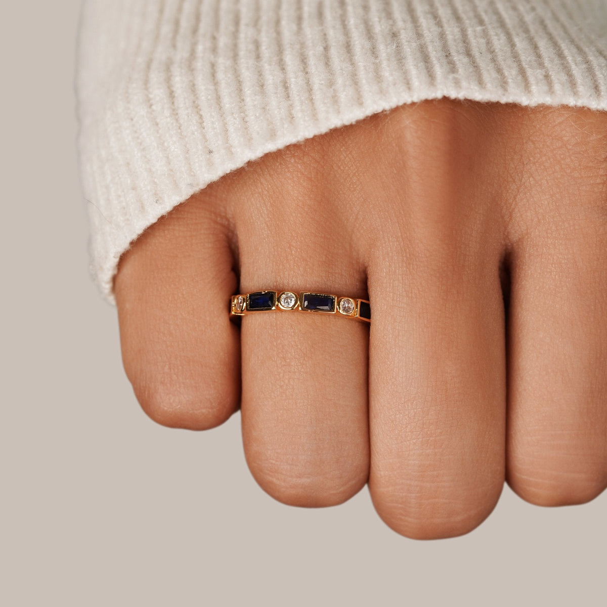 accessories : Royal Blue Adeline Crystal Ring in van Pantino