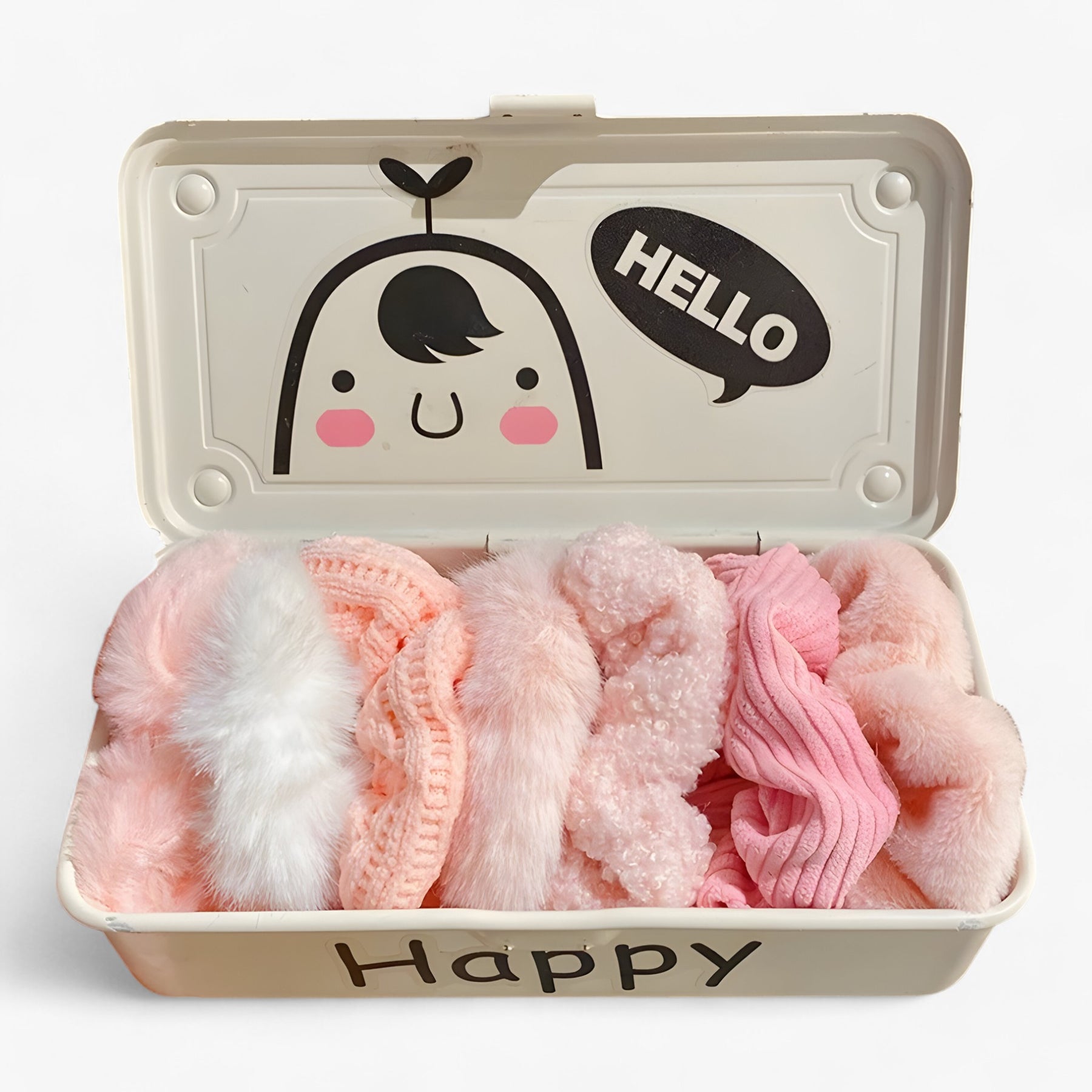 accessories : Elise | Fluwelen Effen Haar Scrunchie in Roze-set van Pantinoshop