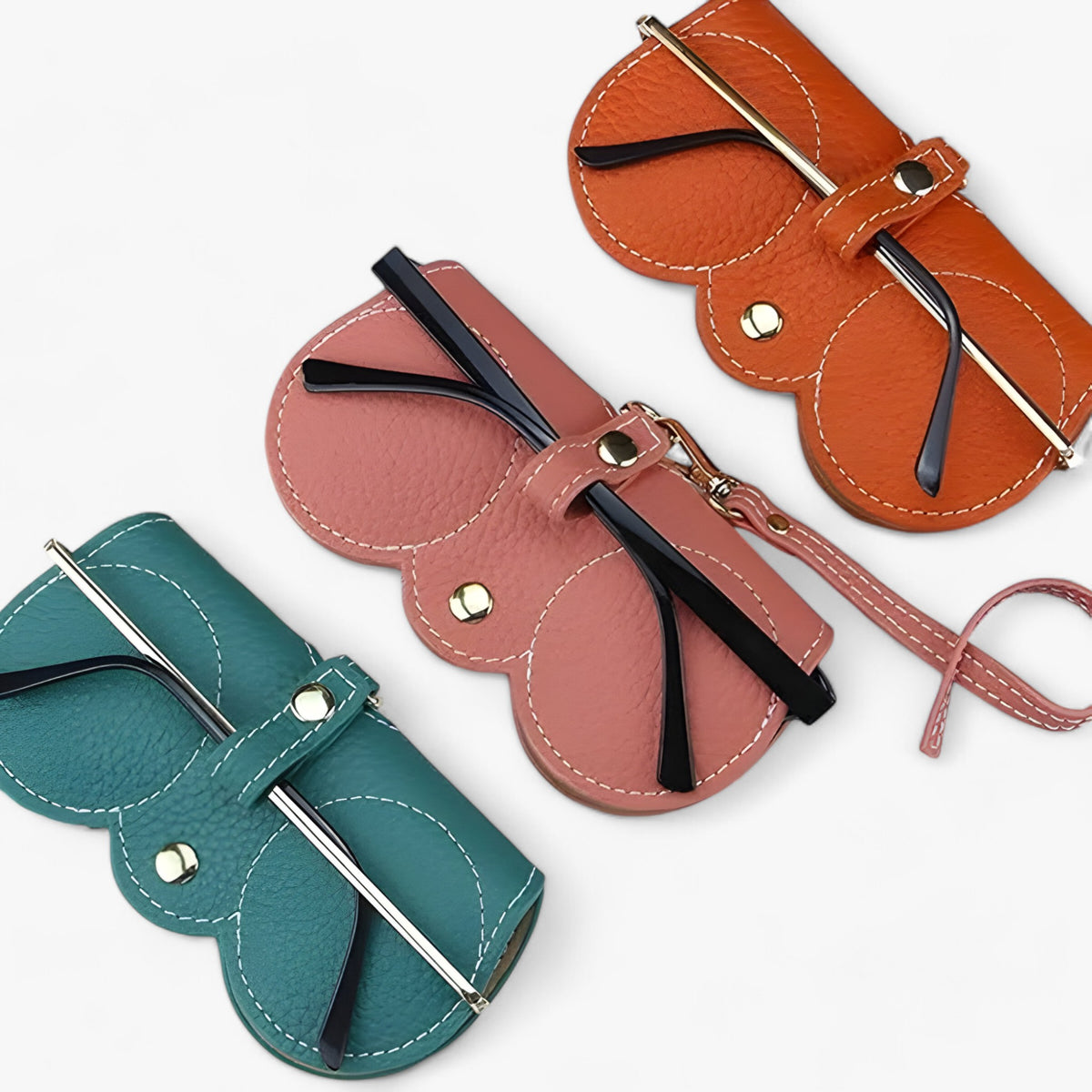 accessories : Sun Cover™ - Leren etui met kliksluiting voor bril in van Pantino