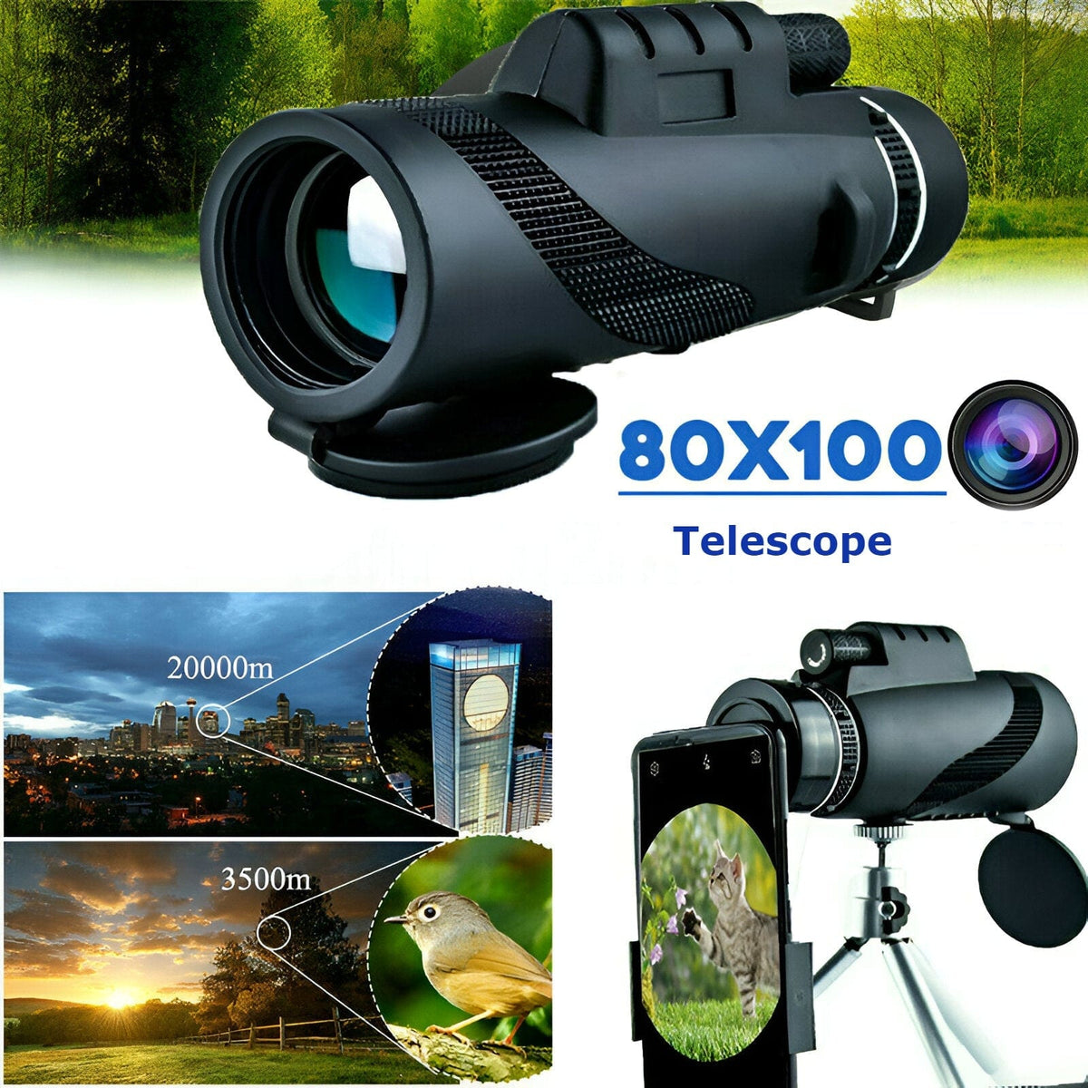 outdoor equipment : Telescope PRO+ Krachtige telescoop voor lange afstanden (Complete set t.w.v €70) in van Pantino