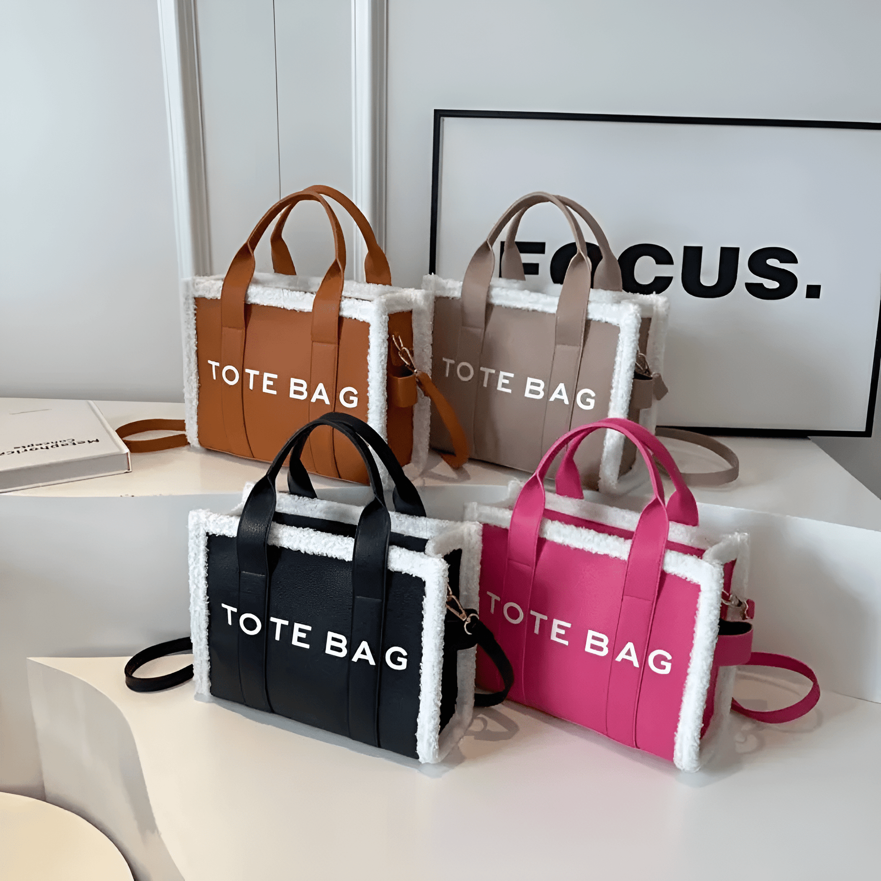 bags : Tote Bag™ - Pelz-Designer-Ledertasche in van Pantino