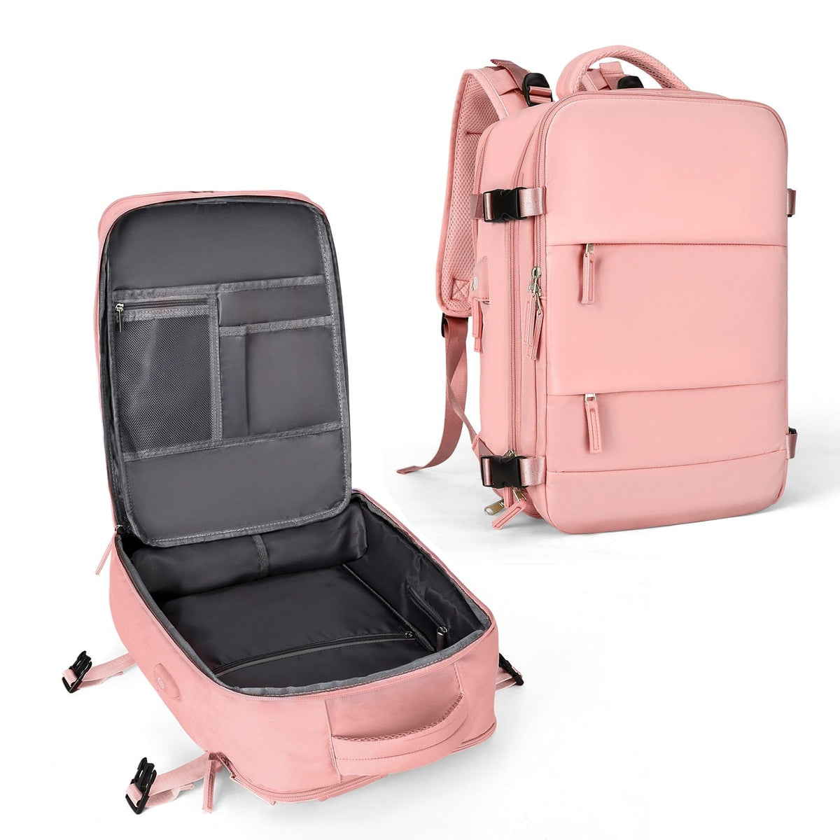 bags : TravelBag - Laptop rugzak Flight Approved in Roze van Pantino