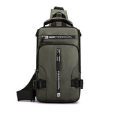 bags : Tristan- Compacte rugtas in Army Green 18cmx10cmx30cm van Pantino