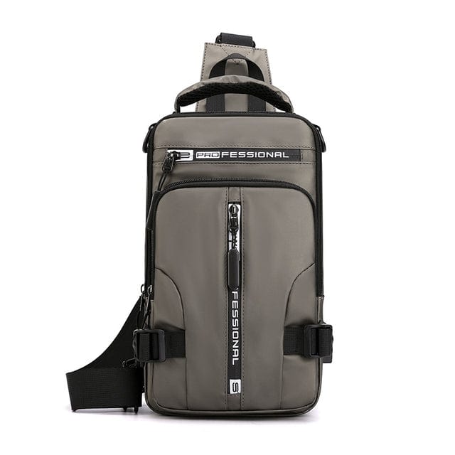 bags : Tristan- Compacte rugtas in Khaki 18cmx10cmx30cm van Pantino
