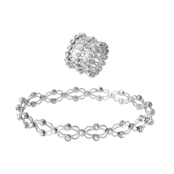 accessories : Flaweless | Elegante Ring Armband (1 + 1 GRATIS) in Zilver van Pantino