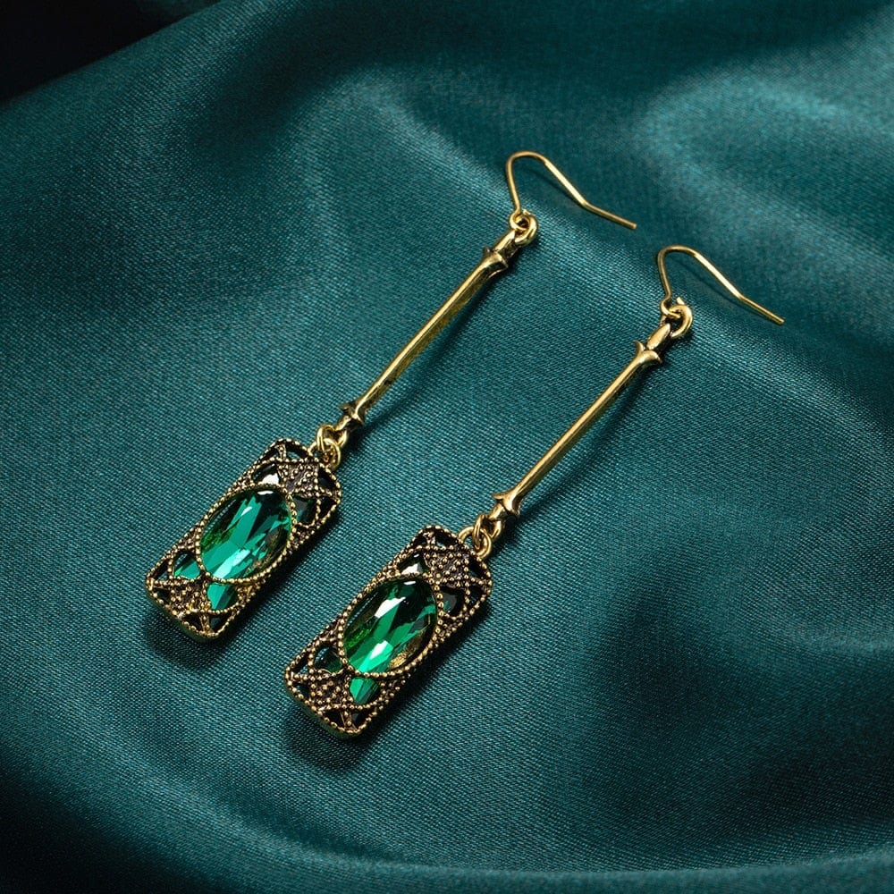 accessories : Vintage Emerald Earrings™ | Unieke Bergkristallen Oorbellen in van Pantino