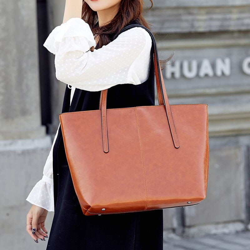 bags : Vintage Oil Wax Leather Tote Bag in van Pantino