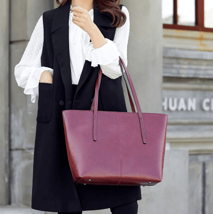 bags : Vintage Oil Wax Leather Tote Bag in van Pantino