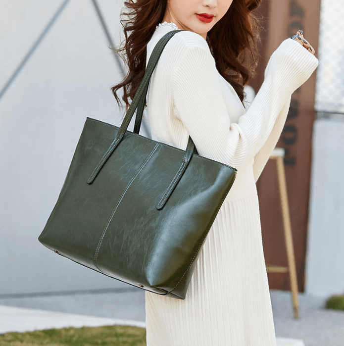 bags : Vintage Oil Wax Leather Tote Bag in van Pantino