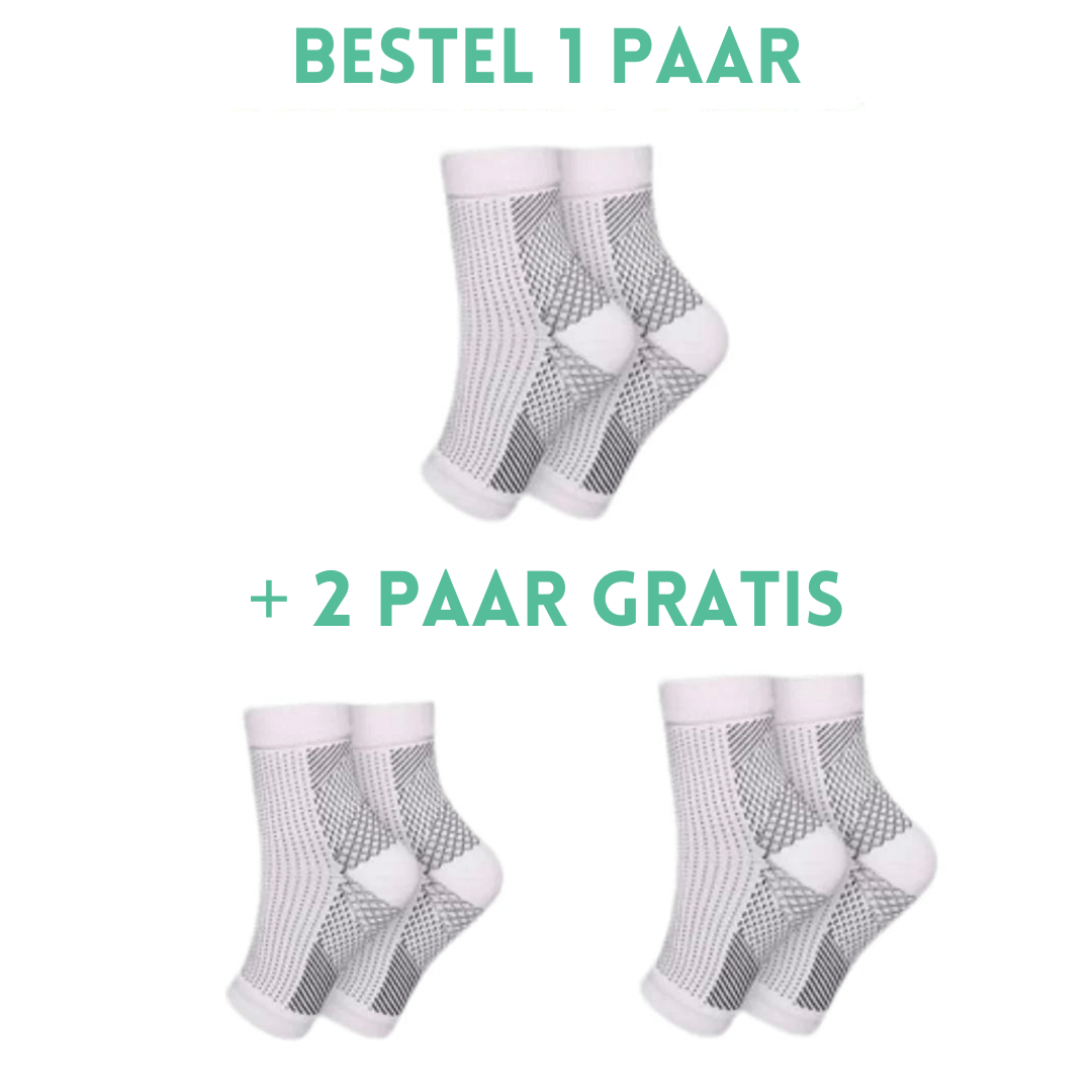 accessories : VoetVitaal™ | Steunsocks voor pijnlijke voeten (1 + 2 paar gratis) in Wit L XL (38 43) van Pantino