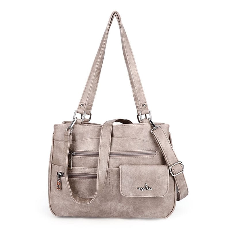 accessories : Vrouwen Multipocket Handtas in Rookgrijs van Pantino