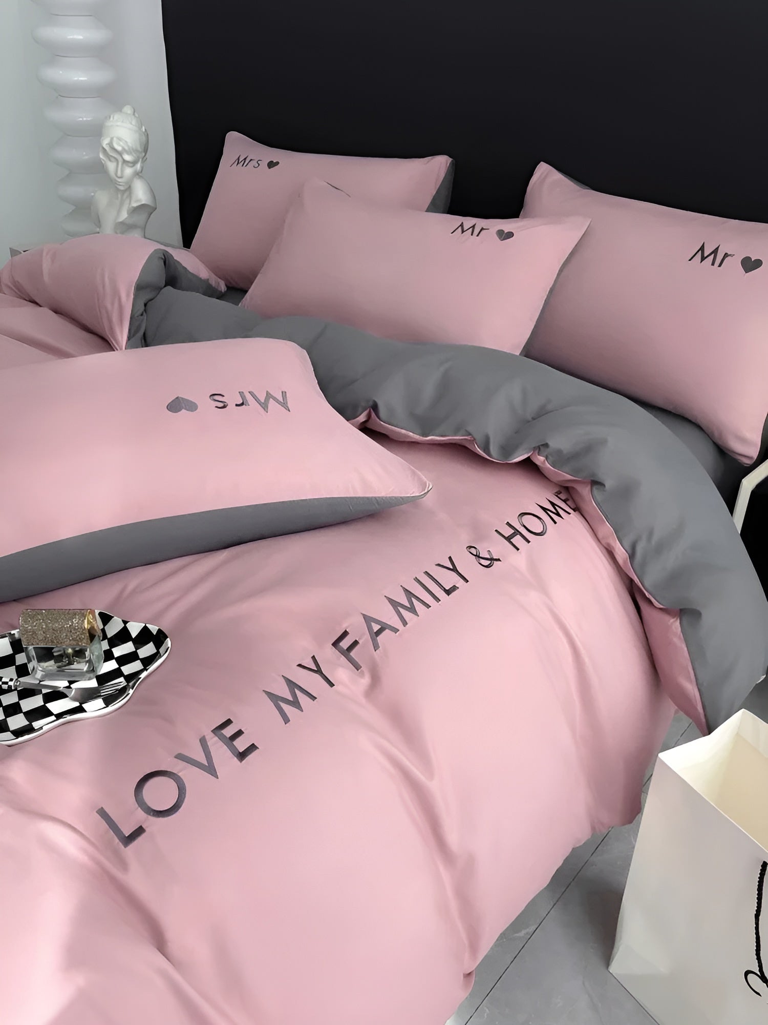 home & garden : DreamPro Beddings - Ultrazacht en Comfortabel Beddengoed in Bonenpasta Grijs van Pantino