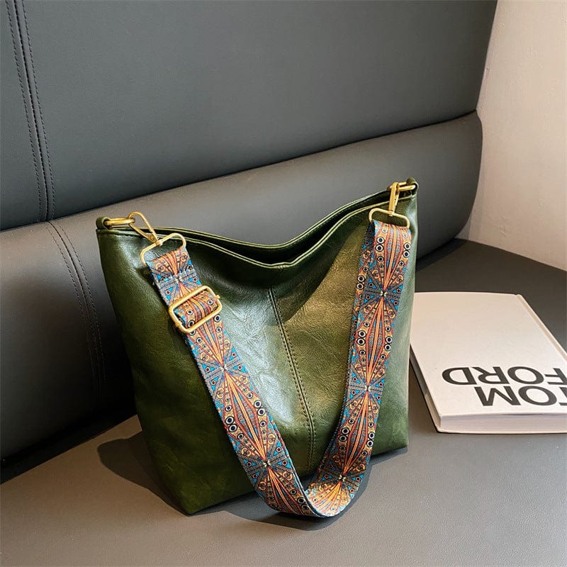bags : Willemijn | Comfy Dames Leren Tas in Groen van Pantino