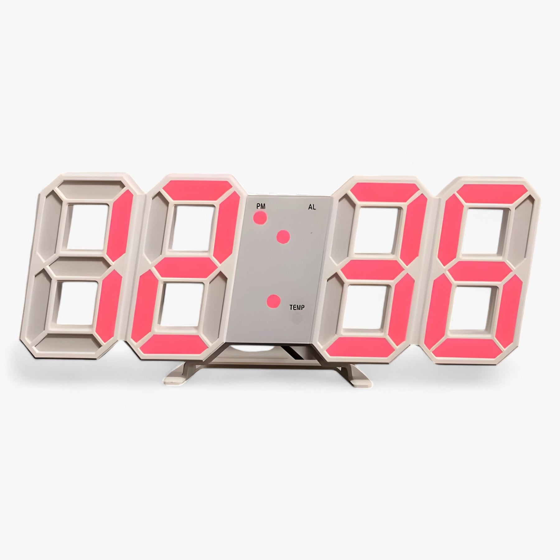 other : NordiClock | Wecker en digitale klok - Multifunctionele elektronische weergave in Wit en rood van Pantinoshop