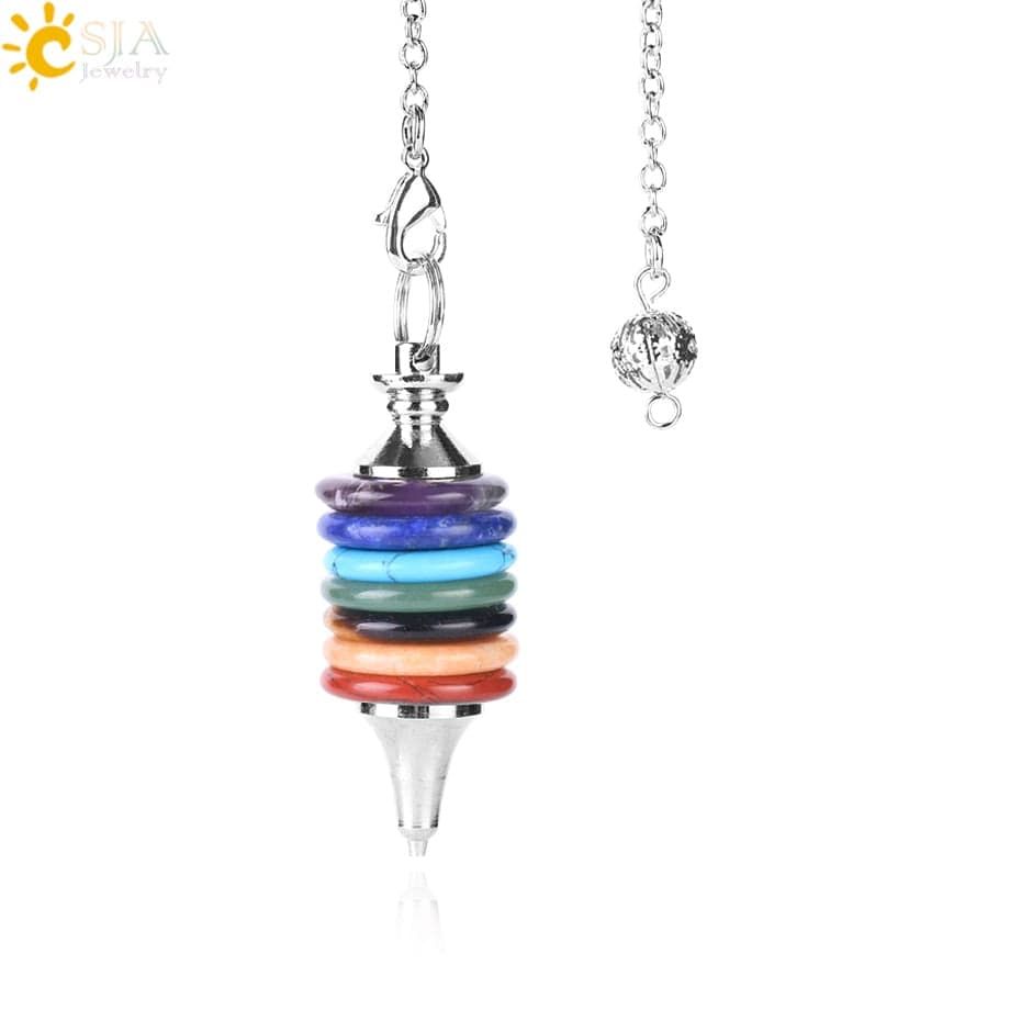 accessories : Zeven Chakra's pendel ketting - De spirituele levensgids in van Pantino