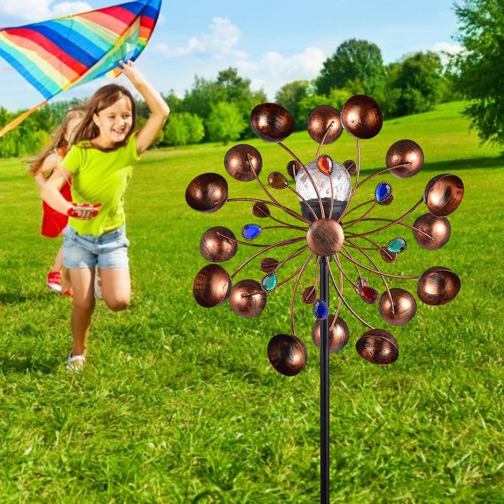 home & garden : Zonne-energie aangedreven glazen bal windmolen in van Pantino