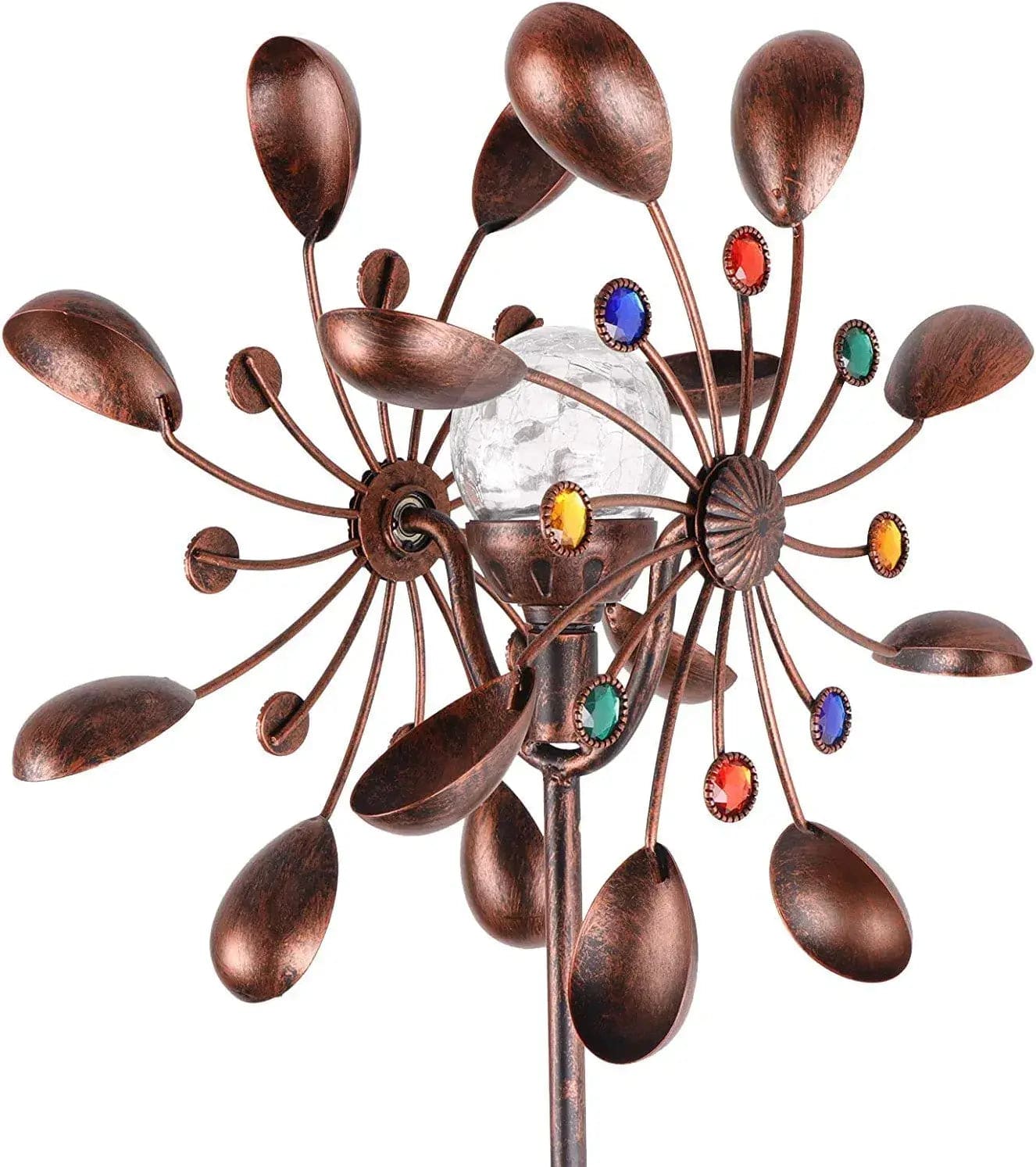 home & garden : Zonne-energie aangedreven glazen bal windmolen in van Pantino