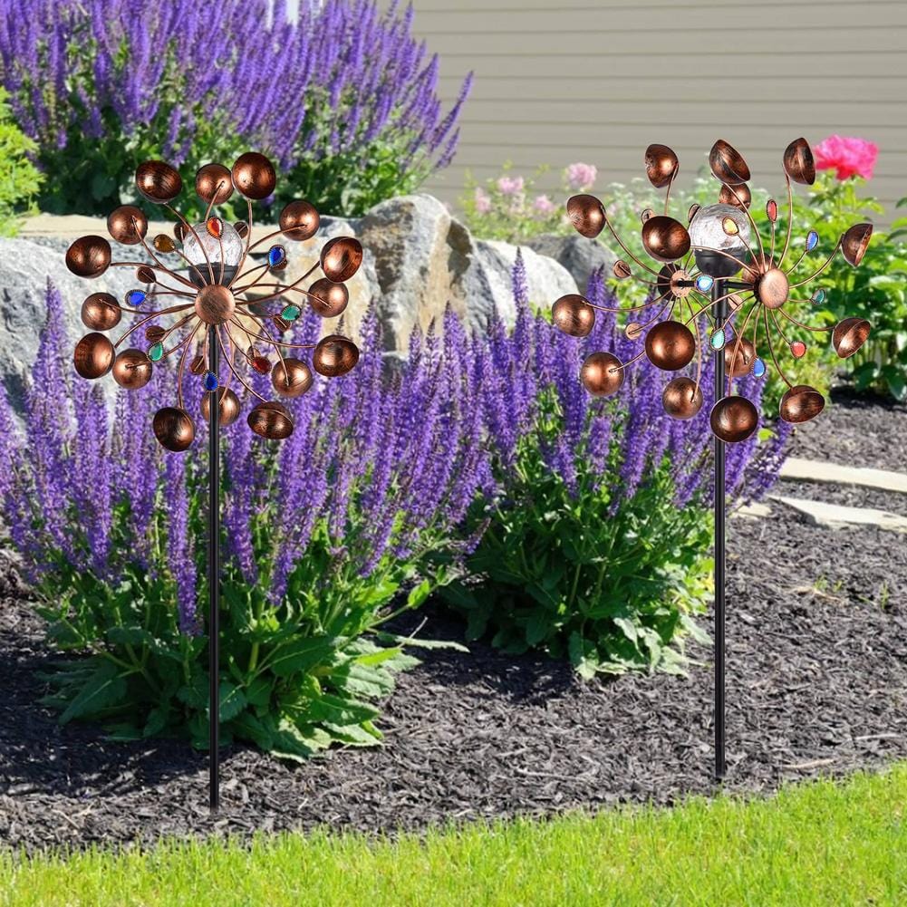 home & garden : Zonne-energie aangedreven glazen bal windmolen in van Pantino