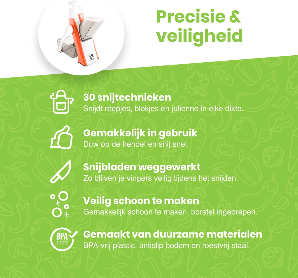 home & garden : Mandoline™ | Snijd en hak groenten tot in de perfectie! in van Pantino