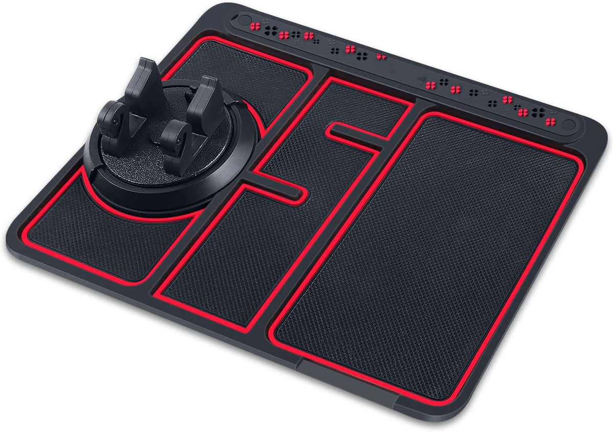gadgets : DriveDeck™ - Mat voor telefoonhouder op dashboard in Rood van Pantino
