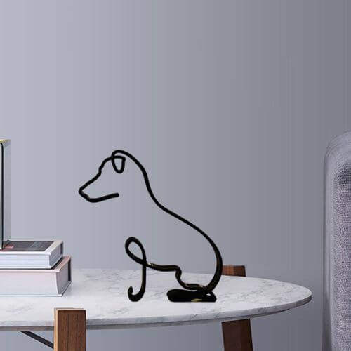 home & garden : Minimalistische Hond Kunst Sculptuur in van Pantino