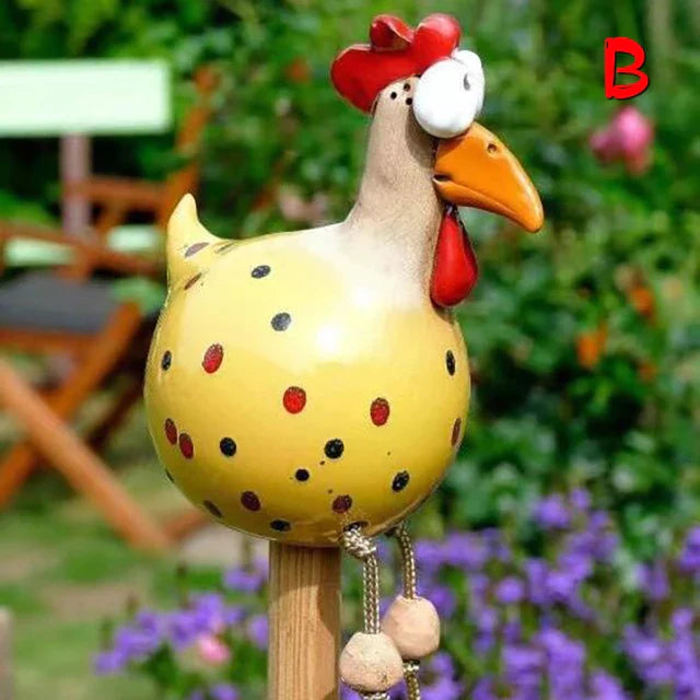 home & garden : FunnyChicken - Decoraties Kippen Beeldhouwwerk Ambachten in Geel van Pantino