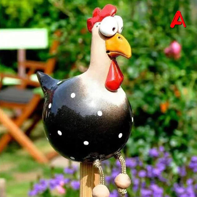 home & garden : FunnyChicken - Decoraties Kippen Beeldhouwwerk Ambachten in Zwart van Pantino