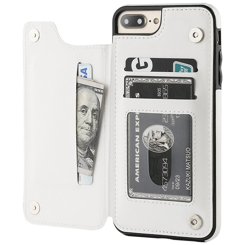 accessories : iPhone Leren Portemonnee Hoesje in Wit van Pantino