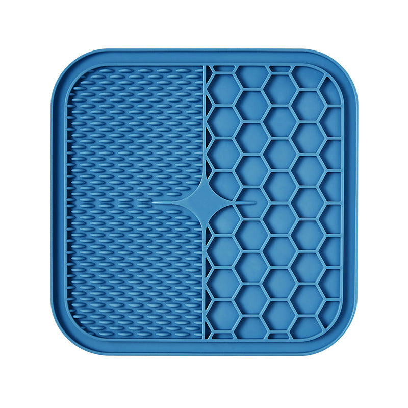 pets : Lik matje™ | Blije Huisdier, blije Jij in Blauw 21x21CM van Pantino