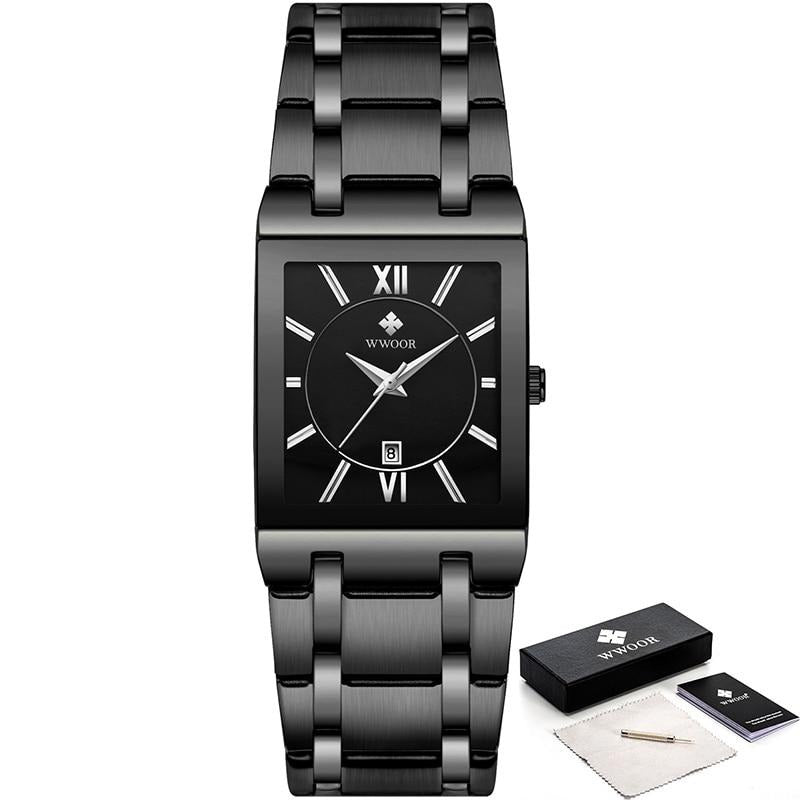watches : Heren Luxe Quartz Polshorloge in Volledig zwart van Pantino